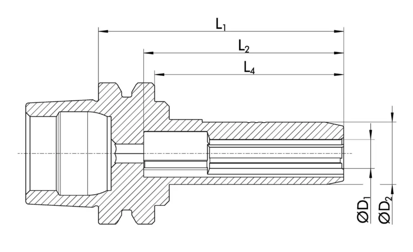 Porte-outils de serrage polygonal - TRIBOS-M HSK-EZ 15