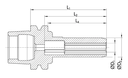 Porte-outils de serrage polygonal - TRIBOS-M HSK-EZ 15