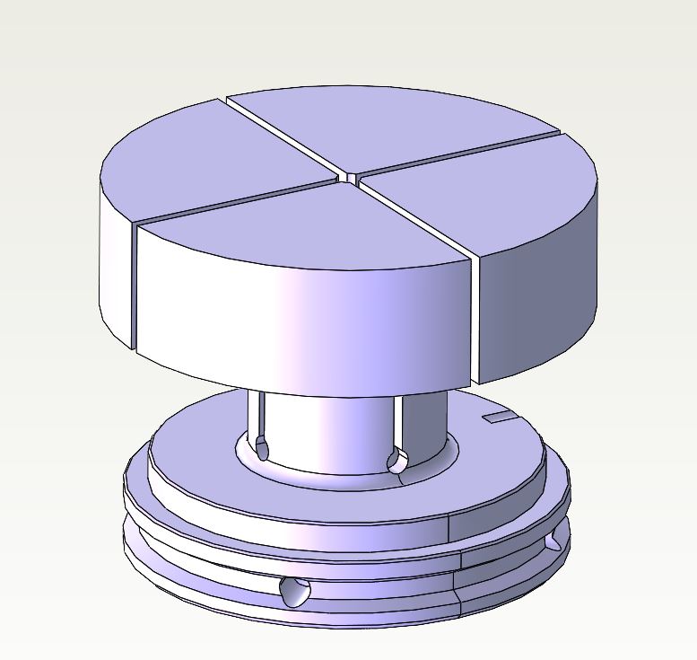 Pince Yerly 32P en acier non trempée pour centrage à billes - Ø40mm/h32mm/4 fentes - étanche