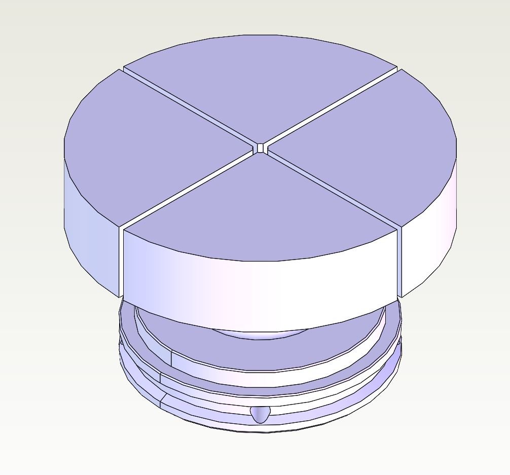 Pince Yerly 32P en acier non trempée pour centrage à billes Ø50mm/h32mm/4 fentes - étanche