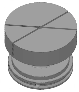 Pince Yerly 32P en acier non trempée pour centrage à billes - Ø40mm/h32mm/4 fentes / orienté 45° - étanche