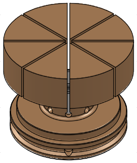 Pince Yerly 32P en acier non trempée pour centrage à billes - Ø40mm/h32mm/8 fentes - étanche