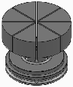 Yerly 32P Zange aus ungehärtetem Stahl für Kugelzentrierung - Ø40mm/h32mm/8 Schlitze