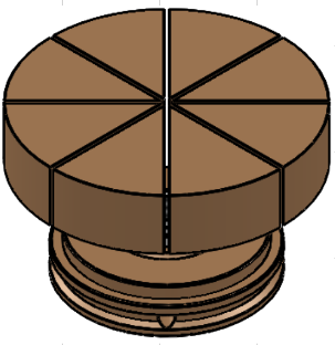 Pince Yerly 32P en acier non trempée pour centrage à billes Ø50mm/h32mm/8 fentes - étanche