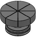 Yerly 32P Zange aus ungehärtetem Stahl für Kugelzentrierung - Ø50mm/h32mm/8 Schlitze