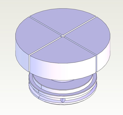 Yerly-Zange 32P aus ungehärtetem Stahl für Kugelzentrierung Ø50mm/h32mm/4 Schlitze