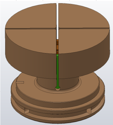 [022 350] Pince Yerly 32P en acier non trempée pour centrage à billes - Ø40mm/h32mm/4 fentes - étanche - palettisable poussoir fermant