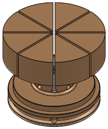 [022 381] Pince Yerly 32P en acier non trempée pour centrage à billes - Ø40mm/h32mm/8 fentes - étanche