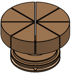 [022 382] Pince Yerly 32P en acier non trempée pour centrage à billes Ø50mm/h32mm/8 fentes - étanche