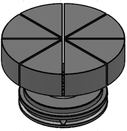 [022 382] Yerly 32P Zange aus ungehärtetem Stahl für Kugelzentrierung - Ø50mm/h32mm/8 Schlitze